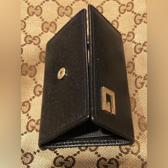 Gucci Square "G" Logo Black Leather Card/KEYS Walet Pouch Case - Picture 16 of 16